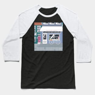 Cafe Street View Baseball T-Shirt